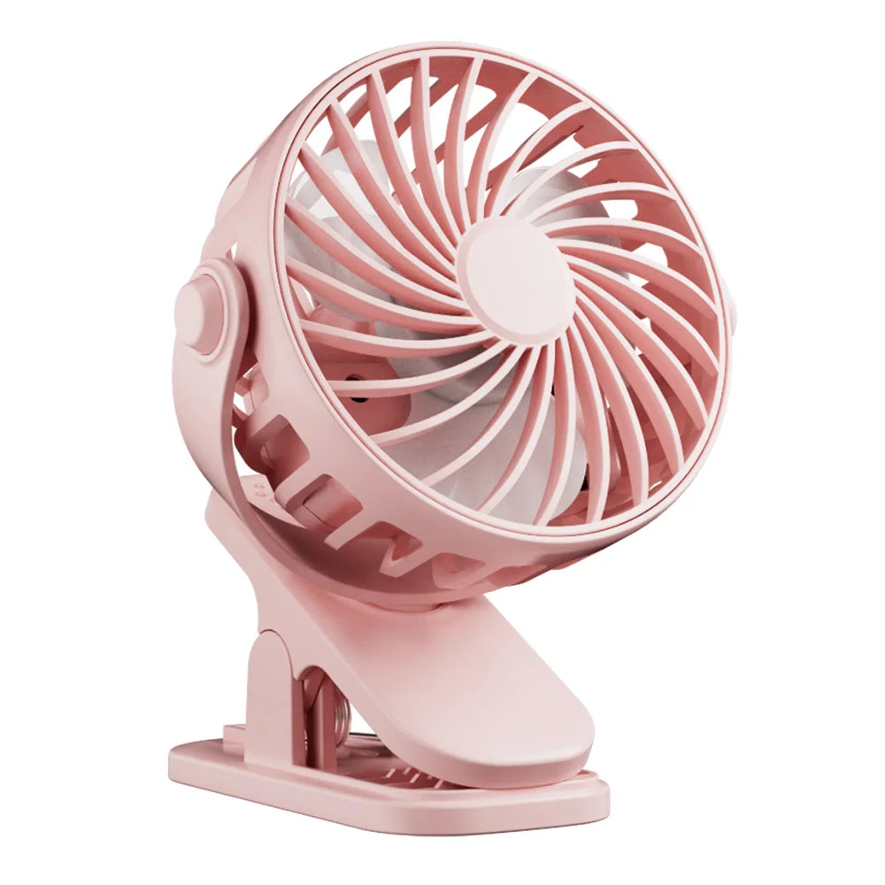 Mini Fan Rechargeable Fan 720° Rotating Hanging Clip Fan with Nightlight Portable Office Bedroom Dormitory Outdoor Fan Gifts