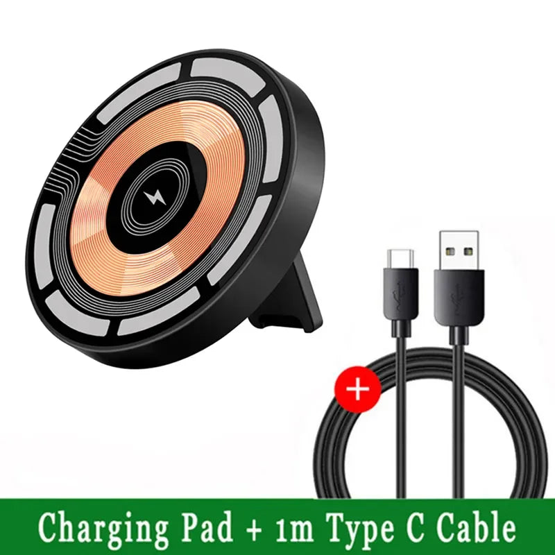 2 in 1 Desktop 30W Magnetic Wireless Charger Phone Holder For Magsafe iPhone 16 15 14 13 12 Pro Max X AirPods Fast Charging Dock