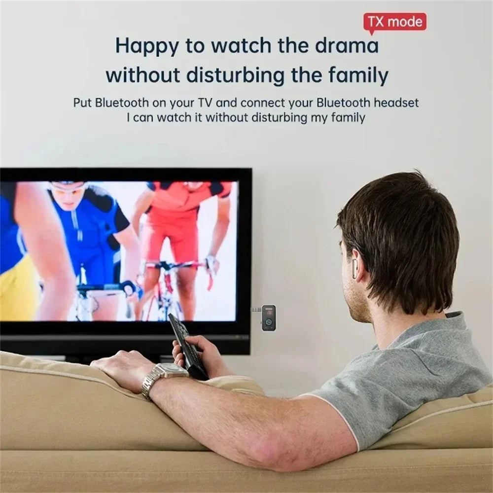 Wireless Bluetooth 5.3 Adapter Transmitter Receiver Audio for Music Headphone Car Speaker AUX Audio Adapter with 3.5mm Jack