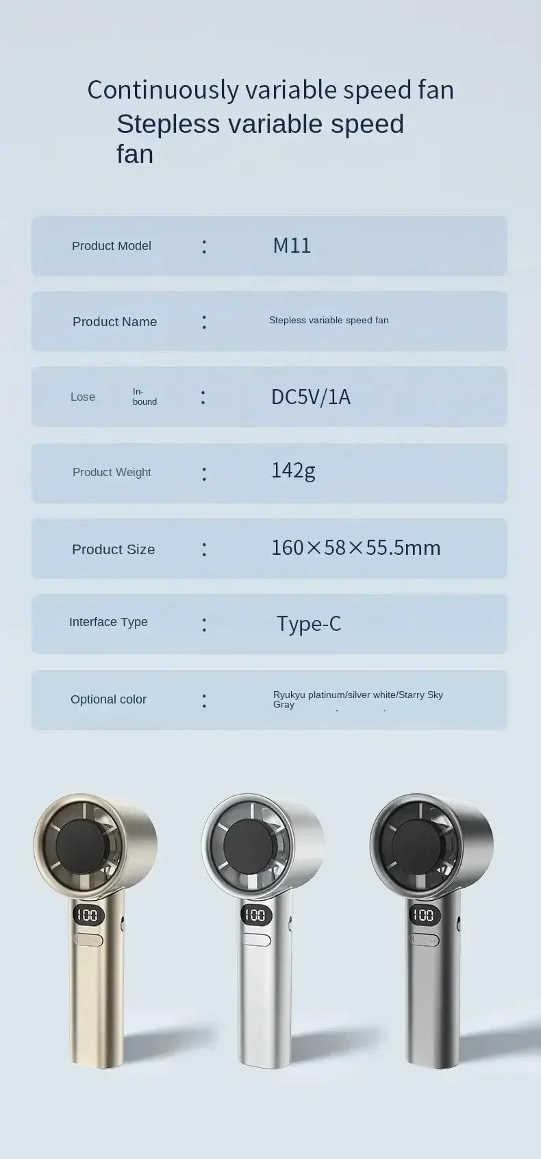 Portable Hand Fan 120 Wind Speeds Mini Bladeless Handheld Fan USB Rechargeable Personal Highspeed Fans Electric Eyelash Fan