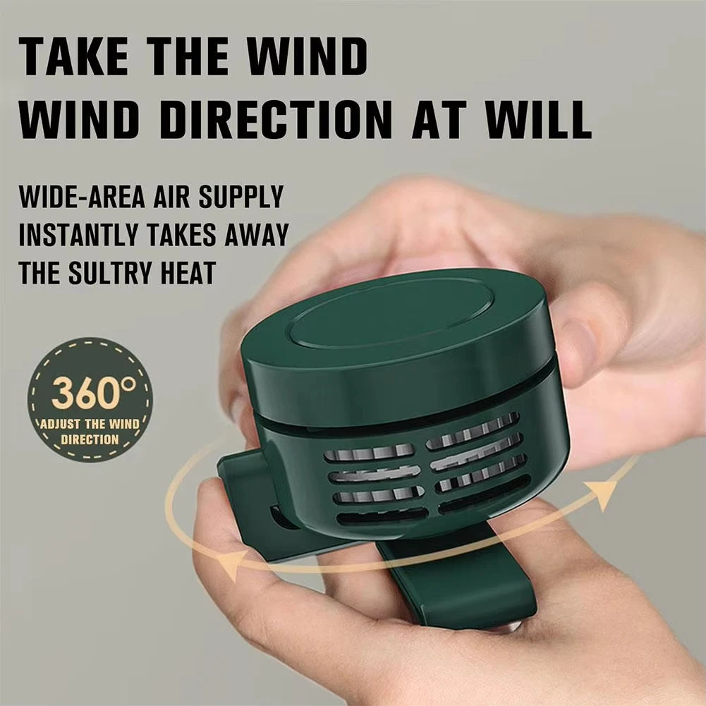 Mini Clip Fan Hanging Waist Neck Fan Girl Electric Air Cooling Fan USB Leafless Fan For Outdoor Camping Fishing Car Accessorie