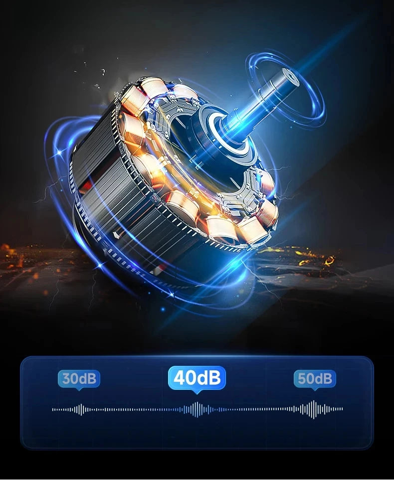 Mini high-speed waist fan, bladeless USB hanging neck fan, outdoor multifunctional mobile power lighting digital display fan