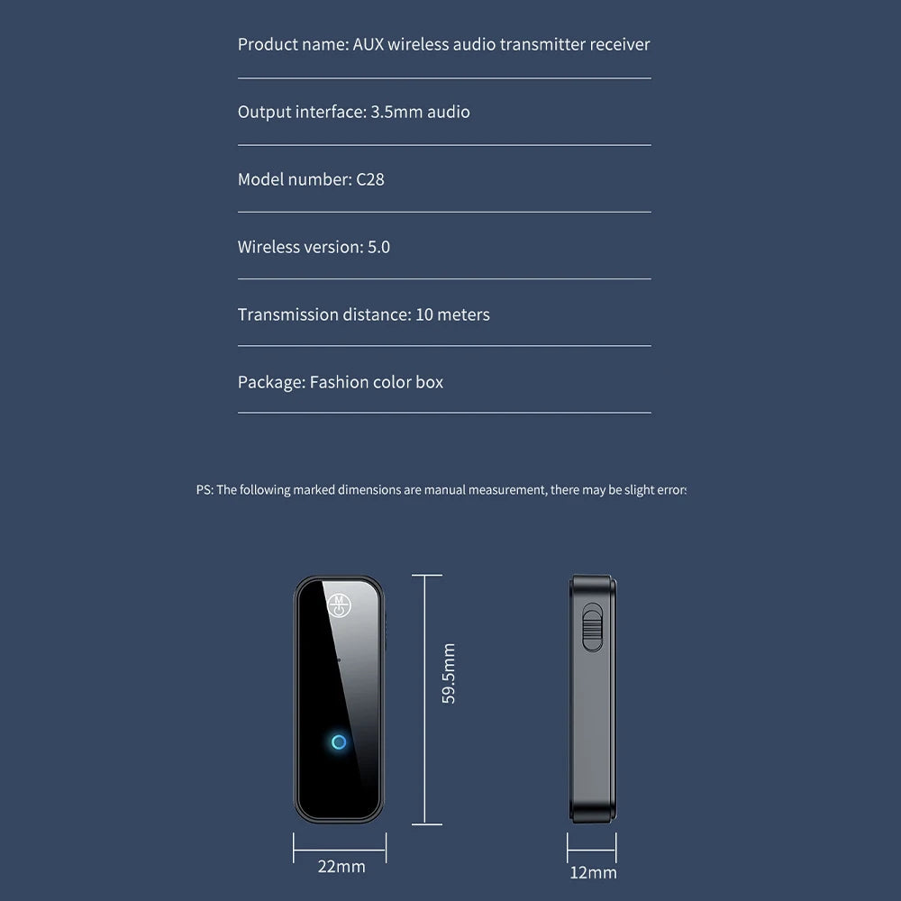 New Bluetooth 5.3 Transmitter Receiver 2 in1 Wireless Adapter 3.5mm Audio AUX Adapter For Car Audio Music Aux Handsfree Headset