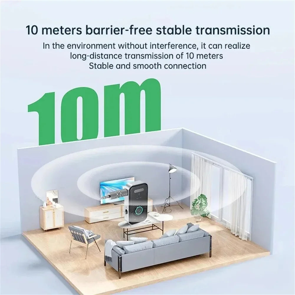 Wireless Bluetooth 5.3 Adapter Transmitter Receiver Audio for Music Headphone Car Speaker AUX Audio Adapter with 3.5mm Jack