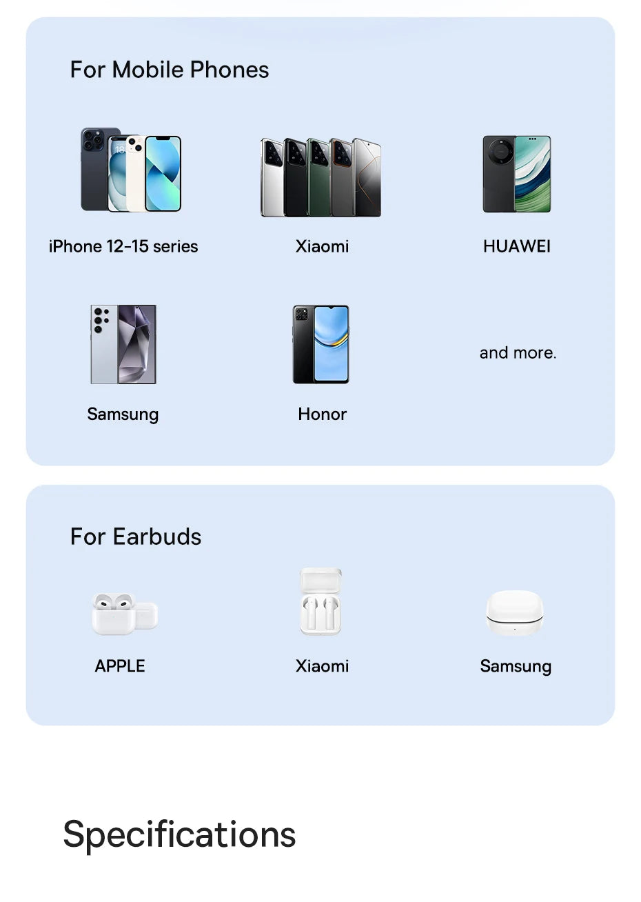 Baseus Qi2 15W Magnetic Wireless Charger Mini Fast Charging Phone Charger For iPhone 16 15 14 13 Pro Max