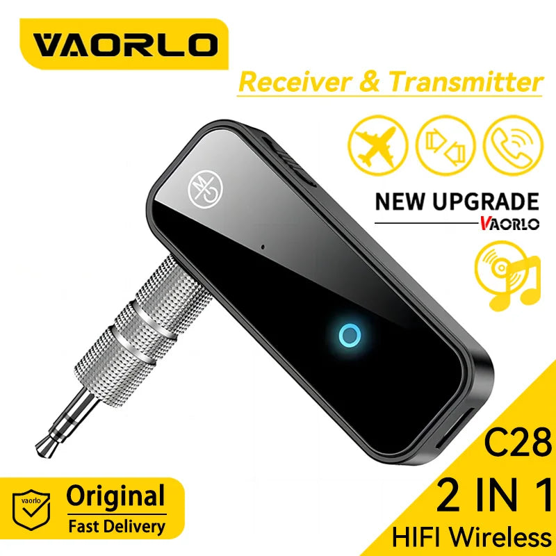 2 In 1 Wireless Bluetooth 5.3 Receiver Transmitter Adapter 3.5mm Jack For Car Music Audio Aux A2dp Headphones Reciever Handsfree