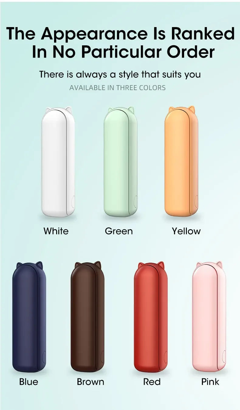 2000mAh Mini Portable Fan USB Rechargeable Cooler Collapsible Handheld Desktop Fan Quiet Foldable Office Home Handy Power Bank