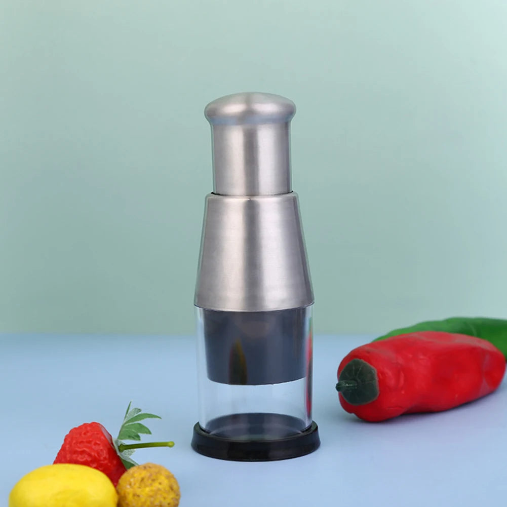 Stainless Steel Manual Hand Chopper Kitchen Tools Garlic Chopper Vegetable Slicer Mini Mincer Crusher for Garlic Ginger Herb Nut