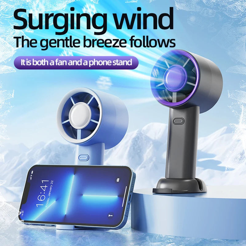 Mini Handheld USB Fast Charging Silent High-Speed Air Cooling Portable Fan Personal for Travel Outdoor Activities