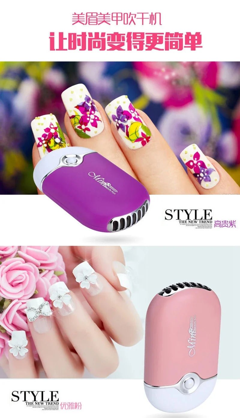 USB Rechargeable Portable Mini Fan Cooling Fan Bladeless Handheld Eyelash dryer Mini Handheld Fan Air Conditioning Blower