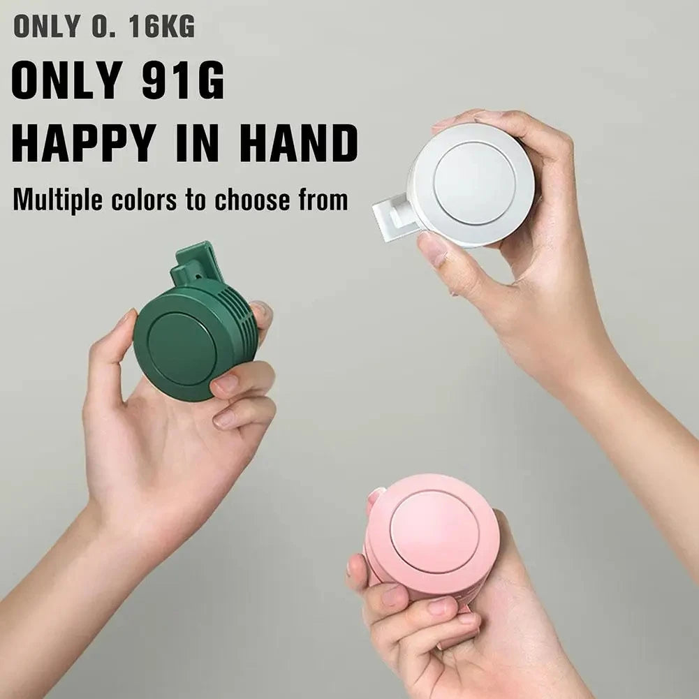 Mini Clip Fan Hanging Waist Neck Fan Girl Electric Air Cooling Fan USB Leafless Fan For Outdoor Camping Fishing Car Accessorie