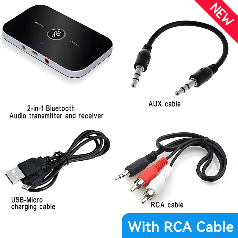 Hot Bluetooth 5.3 Audio Transmitter Receiver RCA 3.5mm AUX Jack USB Dongle Music Wireless Adapter For Car PC TV Headphones