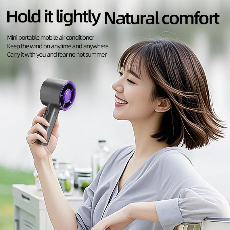 Mini Handheld USB Fast Charging Silent High-Speed Air Cooling Portable Fan Personal for Travel Outdoor Activities