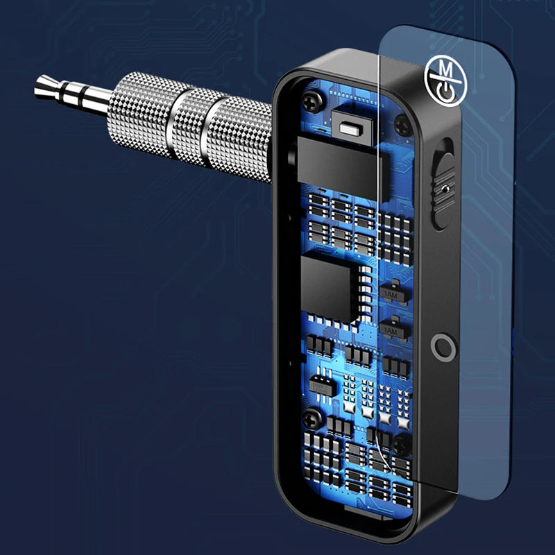 New Upgrade Bluetooth 5.3 Audio Transmitter Receiver 2 in1 Wireless Adapter 3.5 AUX Stereo Music Mini A2DP For Car TV PC Headset