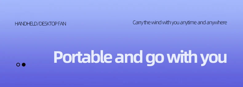 Mini Handheld USB Fast Charging Silent High-Speed Air Cooling Portable Fan Personal for Travel Outdoor Activities