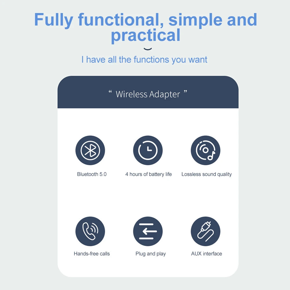 New Bluetooth 5.3 Transmitter Receiver 2 in1 Wireless Adapter 3.5mm Audio AUX Adapter For Car Audio Music Aux Handsfree Headset