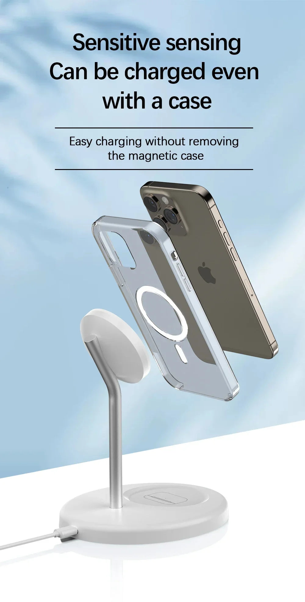 2 in 1 Magnetic Wireless Charger Stand Phone Charging Station Dock For iPhone 15 14 13 12 11 Pro Max AirPods Fast Chargers