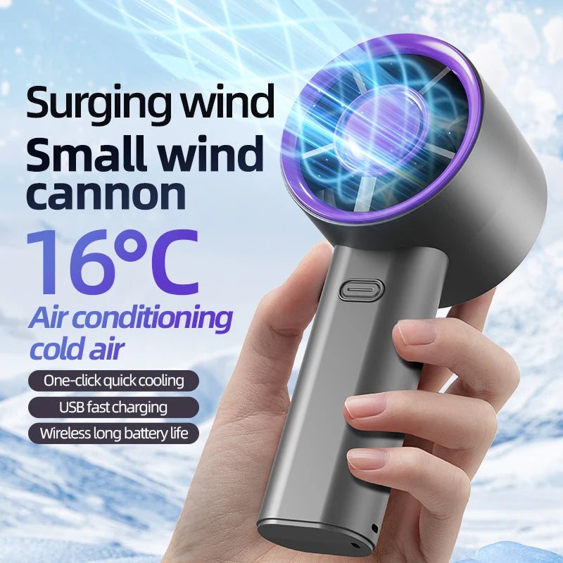 Mini Handheld USB Fast Charging Silent High-Speed Air Cooling Portable Fan Personal for Travel Outdoor Activities