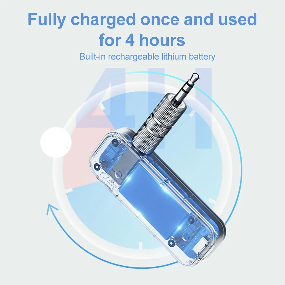 New Bluetooth 5.3 Transmitter Receiver 2 in1 Wireless Adapter 3.5mm Audio AUX Adapter For Car Audio Music Aux Handsfree Headset