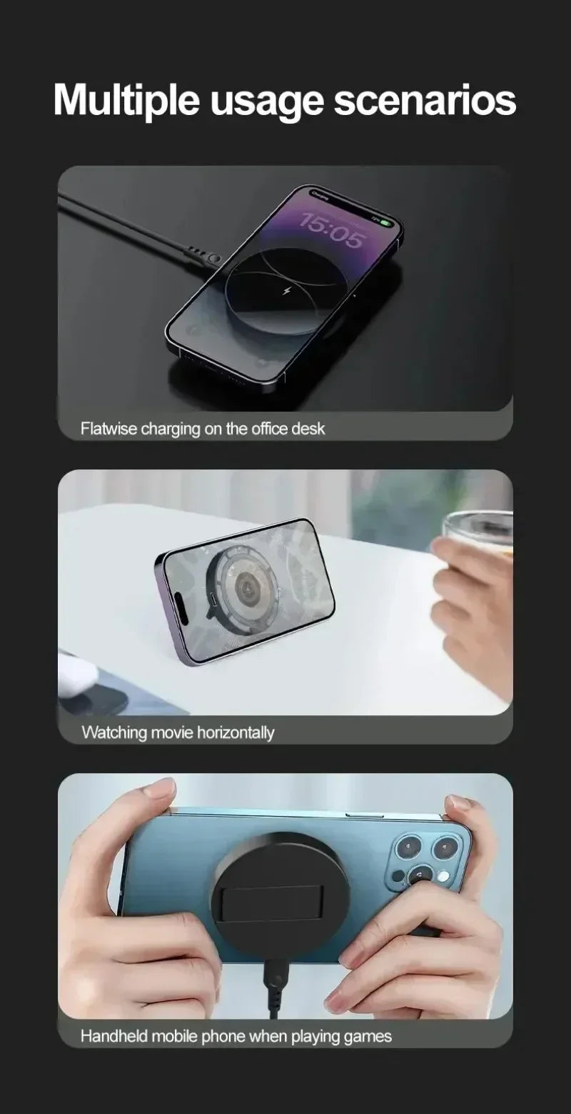 2 in 1 Desktop 30W Magnetic Wireless Charger Phone Holder For Magsafe iPhone 16 15 14 13 12 Pro Max X AirPods Fast Charging Dock