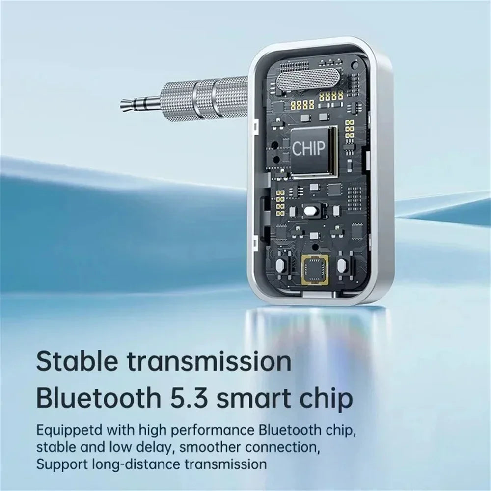 Wireless Bluetooth 5.3 Adapter Transmitter Receiver Audio for Music Headphone Car Speaker AUX Audio Adapter with 3.5mm Jack