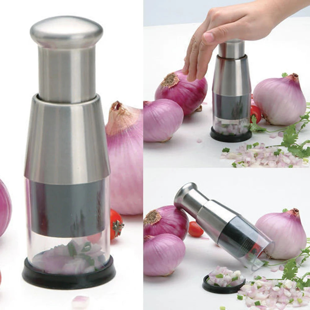 Stainless Steel Manual Hand Chopper Kitchen Tools Garlic Chopper Vegetable Slicer Mini Mincer Crusher for Garlic Ginger Herb Nut