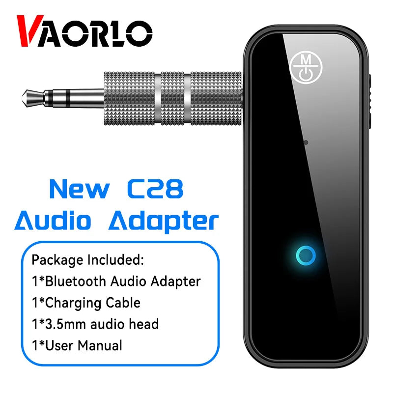 New Bluetooth 5.3 Transmitter Receiver HIFI stereo Wireless Audio Adapter With HD Mic 3.5mm AUX For Car Audio Music Hands-free