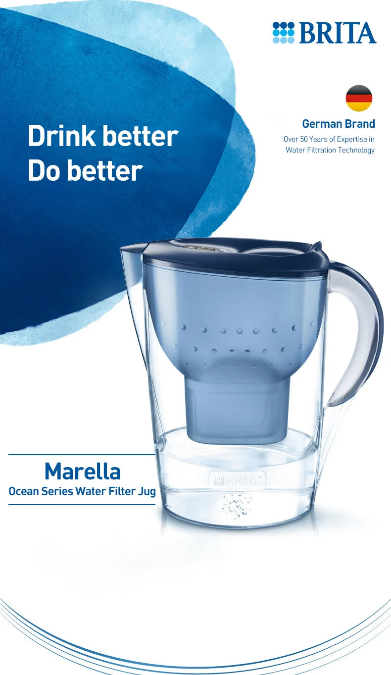 BRITA Marella Ocean 3.5L Water Filter Kettle Cartridge Purify Kettle Activate Carbon Water Filter Kettle Water Purifier