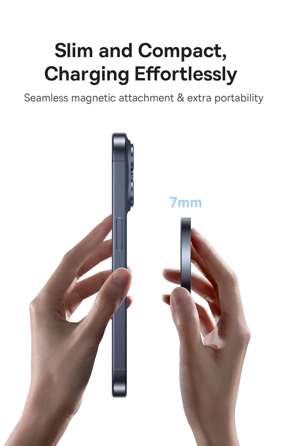 Baseus Qi2 15W Magnetic Wireless Charger Mini Fast Charging Phone Charger For iPhone 16 15 14 13 Pro Max