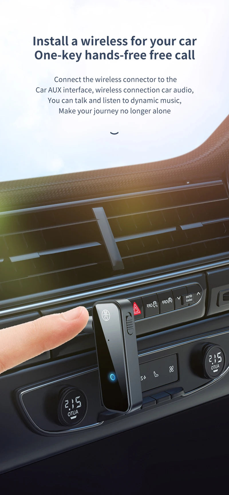 2 In 1 Wireless Bluetooth 5.3 Receiver Transmitter Adapter 3.5mm Jack For Car Music Audio Aux A2dp Headphones Reciever Handsfree