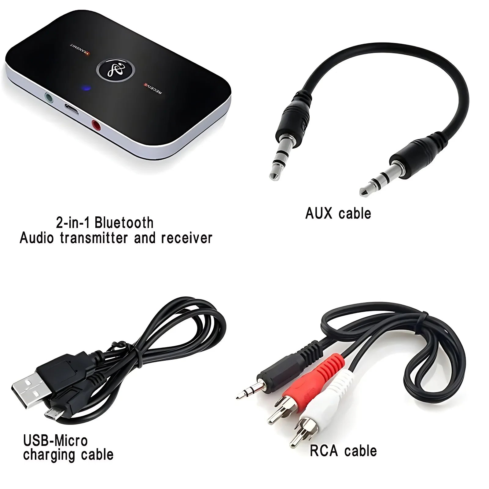 Hot Bluetooth 5.3 Audio Transmitter Receiver RCA 3.5mm AUX Jack USB Dongle Music Wireless Adapter For Car PC TV Headphones