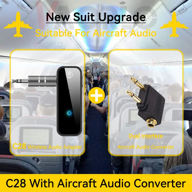 2 In 1 Wireless Bluetooth 5.3 Receiver Transmitter Adapter 3.5mm Jack For Car Music Audio Aux A2dp Headphones Reciever Handsfree