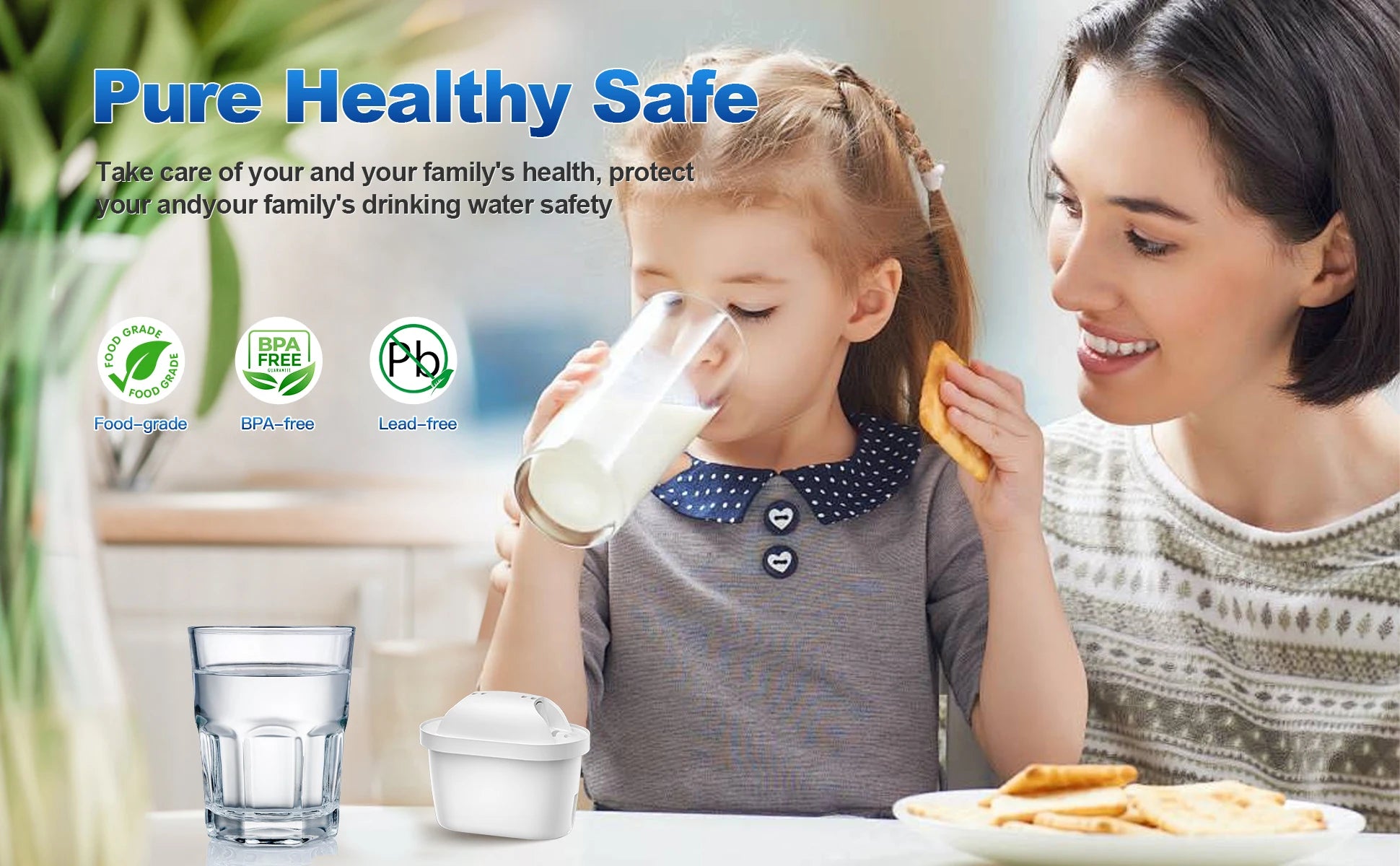 1/2/3pcs Water Filter Cartridges Replacement for Brita Maxtra Pro All-in-1 Maxtra+ Plus Compatible with Brita Marella Jug Kettle