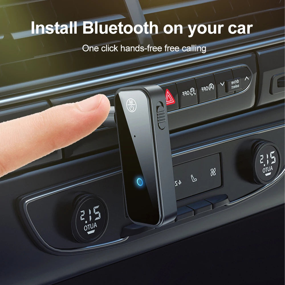 New Bluetooth 5.3 Transmitter Receiver 2 in1 Wireless Adapter 3.5mm Audio AUX Adapter For Car Audio Music Aux Handsfree Headset