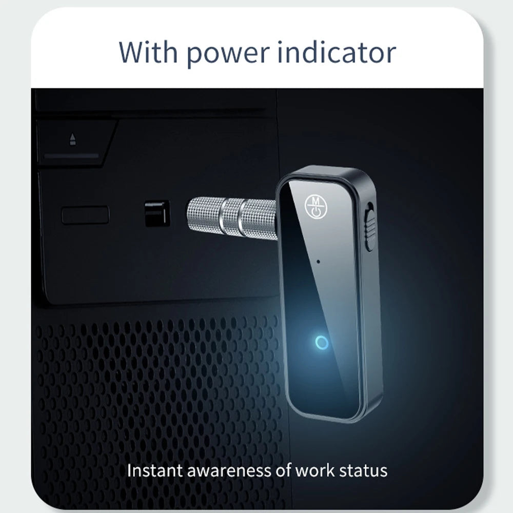 New Bluetooth 5.3 Transmitter Receiver 2 in1 Wireless Adapter 3.5mm Audio AUX Adapter For Car Audio Music Aux Handsfree Headset