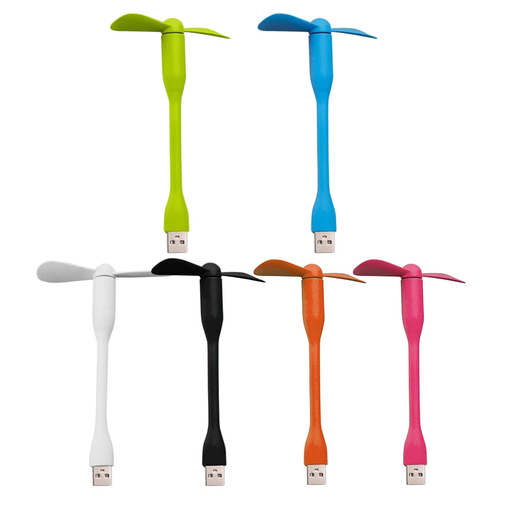 1-10PCS Flexible Portable Mini USB Fan for Power Bank Notebook Computer Summer Travel Cooling Gadget Mobile Phone USB Fans