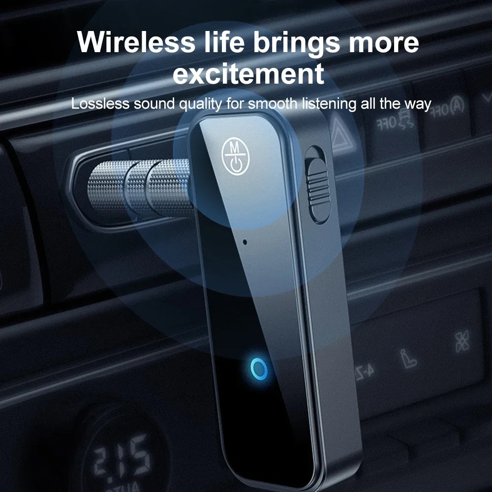 New Bluetooth 5.3 Transmitter Receiver 2 in1 Wireless Adapter 3.5mm Audio AUX Adapter For Car Audio Music Aux Handsfree Headset