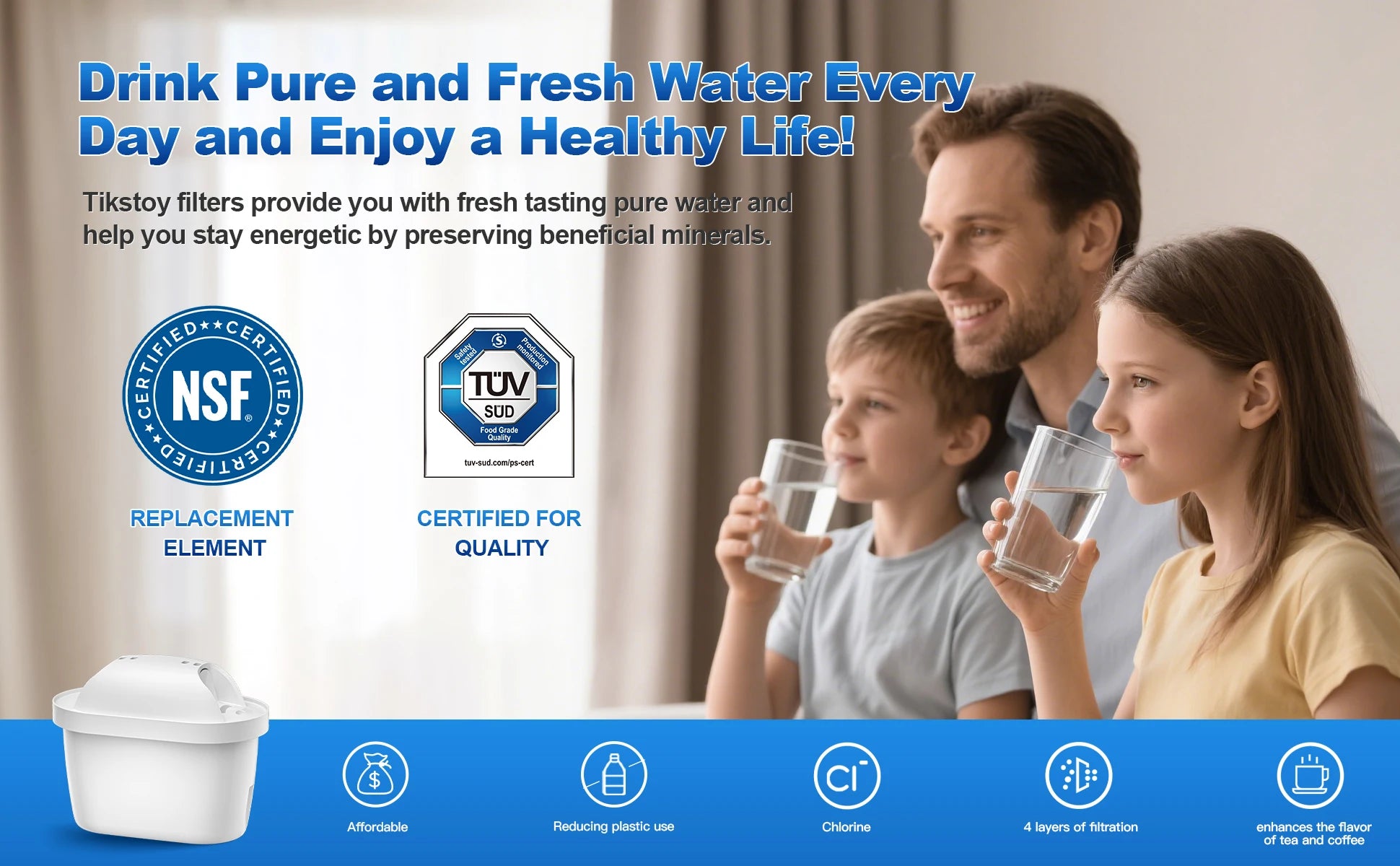 1/2/3pcs Water Filter Cartridges Replacement for Brita Maxtra Pro All-in-1 Maxtra+ Plus Compatible with Brita Marella Jug Kettle