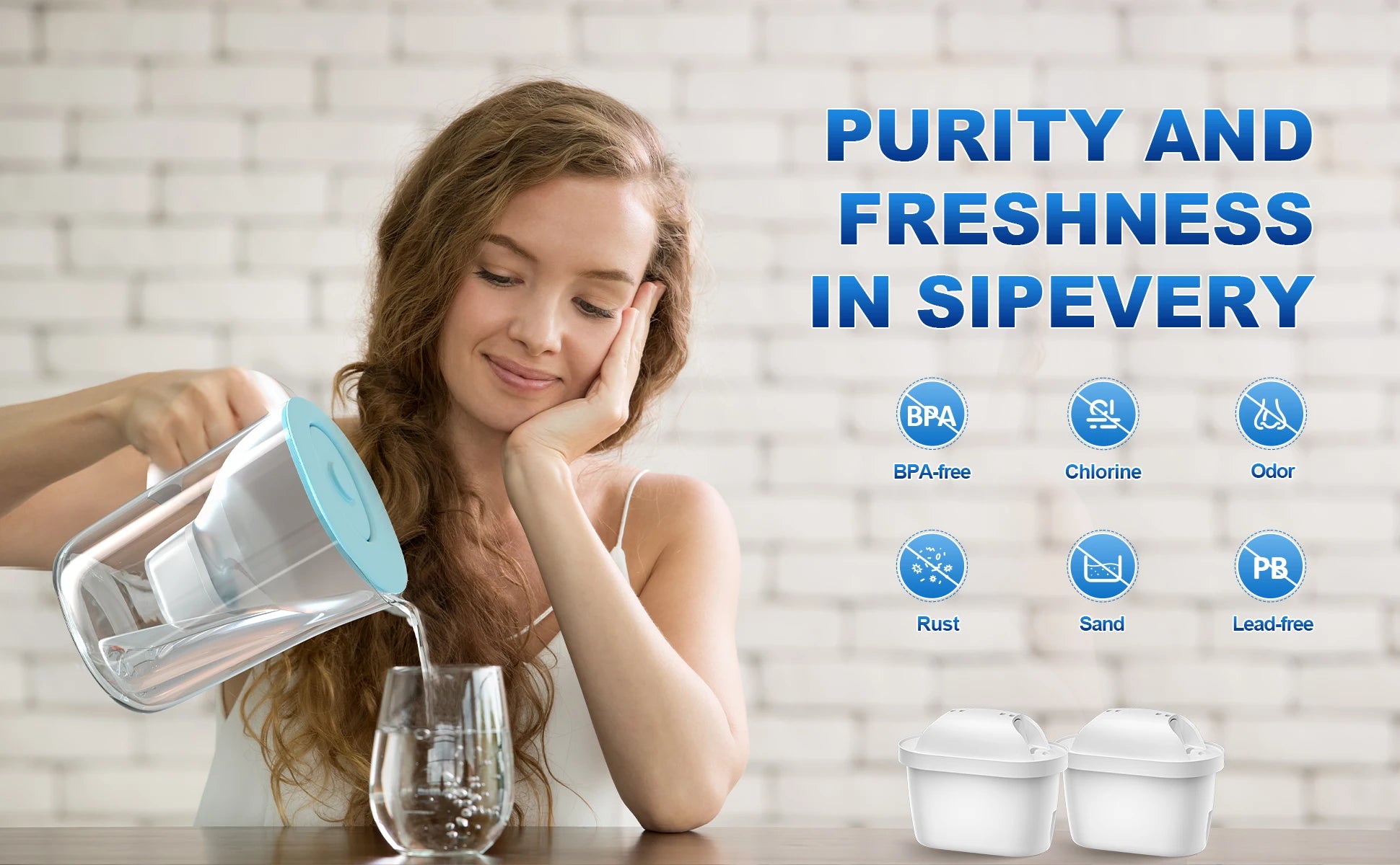 1/2/3pcs Water Filter Cartridges Replacement for Brita Maxtra Pro All-in-1 Maxtra+ Plus Compatible with Brita Marella Jug Kettle