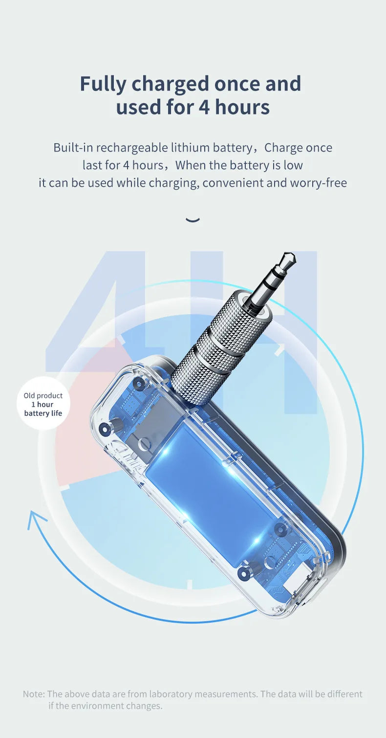 Bluetooth 5.0 Transmitter Receiver 2 In1 Jack Wireless Adapter 3.5mm Audio AUX Adapter For Car Audio Music Aux Handsfree Headset