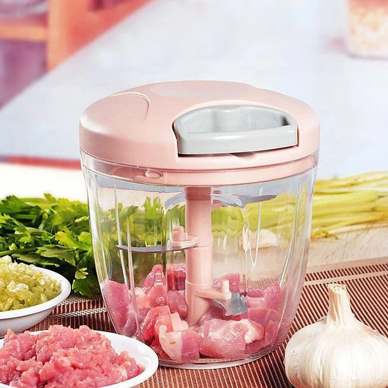 500/900ML Design Manual Meat Mincer Garlic Chopper Rotate Garlic Press Crusher Vegetable Onion Cutter Kitchen Cooking Accessorie